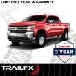 Load image into Gallery viewer, TrailFX 4 Inch Oval Straight Powder Coated Black Mild Steel Rocker Panel Mount A1533B - Side View