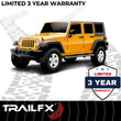 Load image into Gallery viewer, TrailFX 4 Inch Oval Straight Powder Coated Black Mild Steel Rocker Panel Mount A1510B - Side View