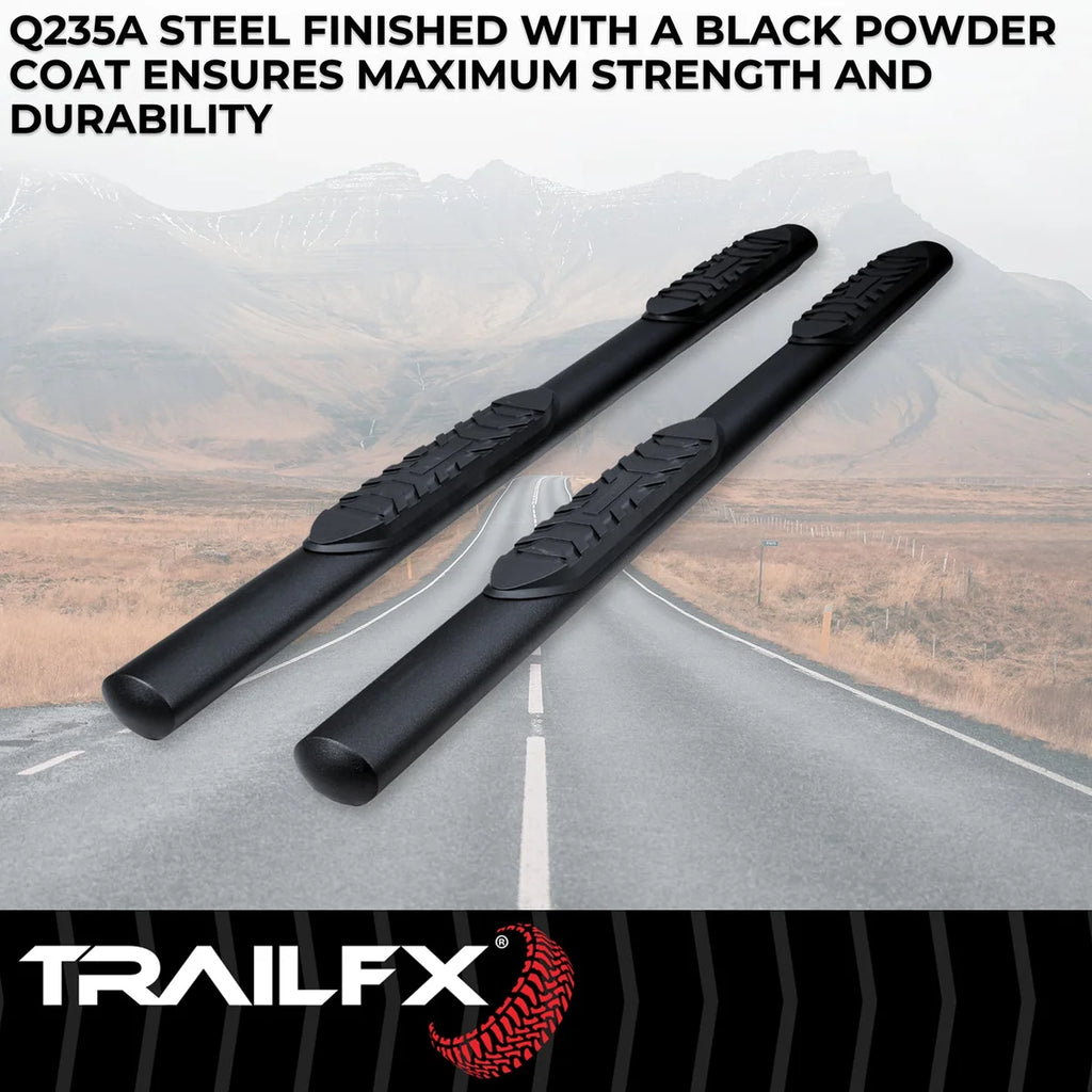 TrailFX 4 Inch Oval Straight, Rocker Panel Mount A1561T - Back View