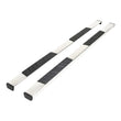 Load image into Gallery viewer, TrailFX 4 Inch Trapezoid Straight Pol Stainless Steel Plastic End Caps A4002S - Main Product View