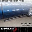 Load image into Gallery viewer, TrailFX 4 Inch Trapezoid Straight Pol Stainless Steel Plastic End Caps A4002S - Additional View 5