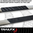 Load image into Gallery viewer, TrailFX 4 Inch Trapezoid Straight Pol Stainless Steel Plastic End Caps A4002S - Additional View 6