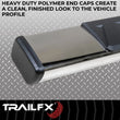 Load image into Gallery viewer, TrailFX 4 Inch Trapezoid Straight Pol Stainless Steel Plastic End Caps A4002S - Additional View 7