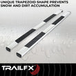 Load image into Gallery viewer, TrailFX 4 Inch Trapezoid Straight Pol Stainless Steel Plastic End Caps A4002S - Additional View 8