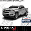 Load image into Gallery viewer, TrailFX 4 Inch Trapezoid Straight Pol Stainless Steel Plastic End Caps A4009S - Side View