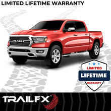 Load image into Gallery viewer, TrailFX 4 Inch Trapezoid Straight Pol Stainless Steel Plastic End Caps A4012S - Side View