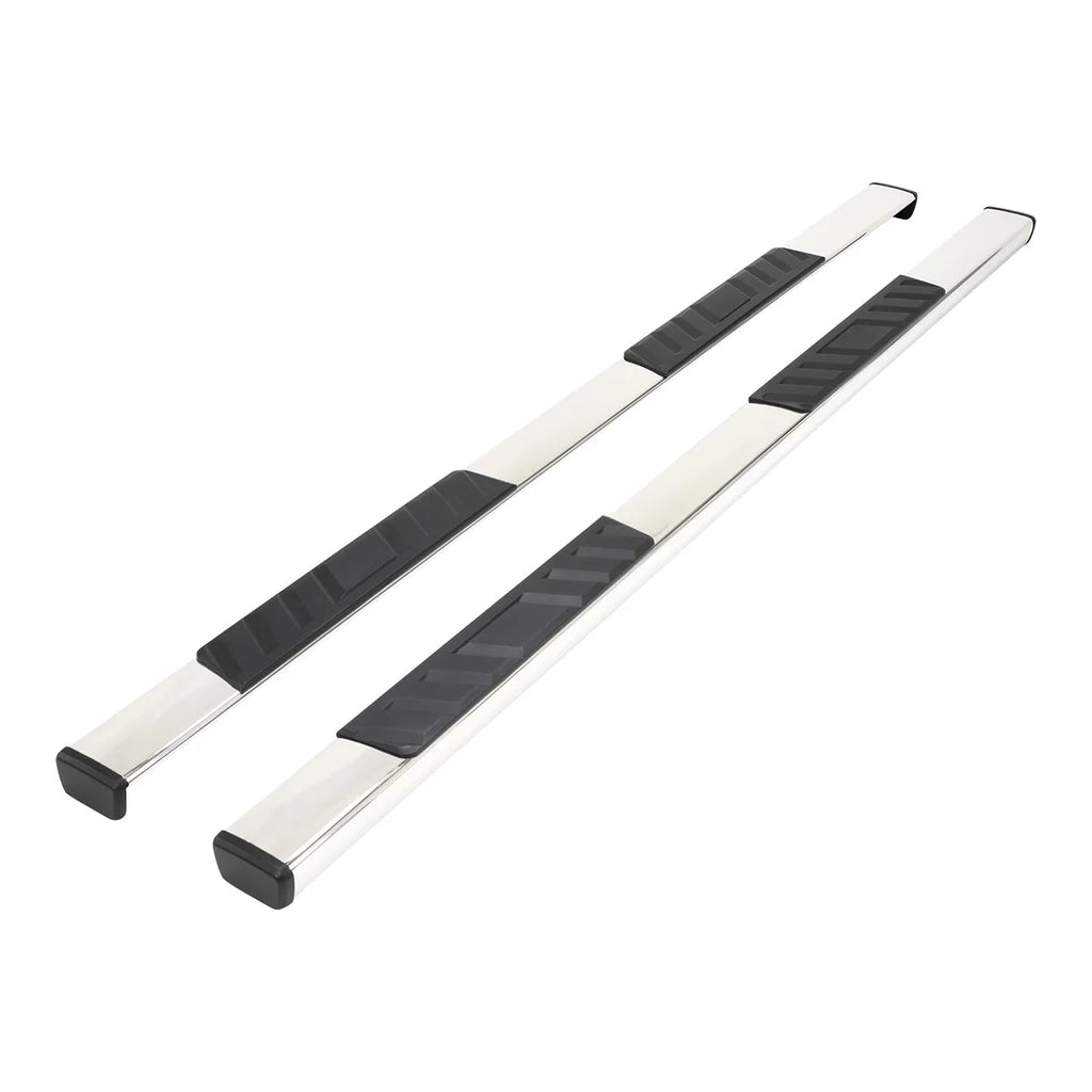 TrailFX 4 Inch Trapezoid Straight Pol Stainless Steel Plastic End Capsk A4001S - Main Product View