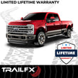 Load image into Gallery viewer, TrailFX 4 Inch Trapezoid Straight Pol Stainless Steel Plastic End Caps A4003S - Side View