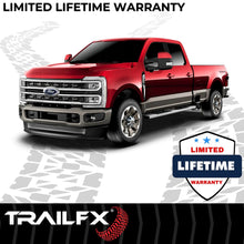 Load image into Gallery viewer, TrailFX 4 Inch Trapezoid Straight Pol Stainless Steel Plastic End Caps A4003S - Side View