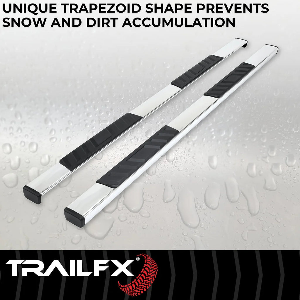 TrailFX 4 Inch Trapezoid Straight Pol Stainless Steel Plastic End Caps A4003S - Additional View 8