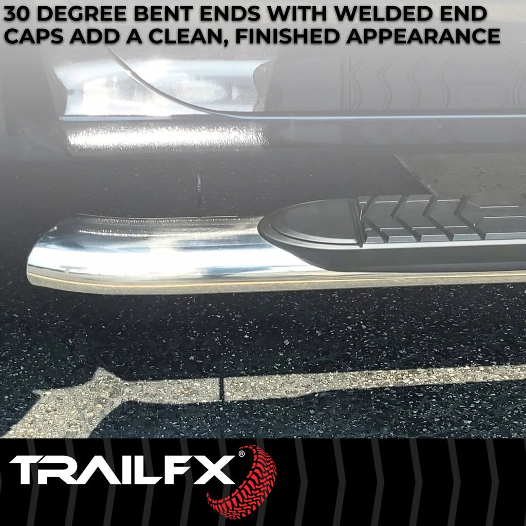 TrailFX 5 Inch Oval Bent Pol Stainless Steel Rocker Panel Mount A7063S - Additional View 7