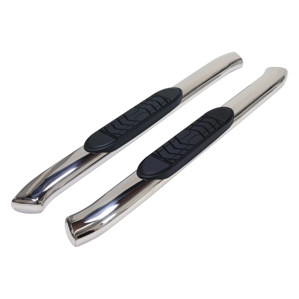 TrailFX 5 Inch Oval Bent Pol Stainless Steel Rocker Panel Mount A7072S - Main Product View