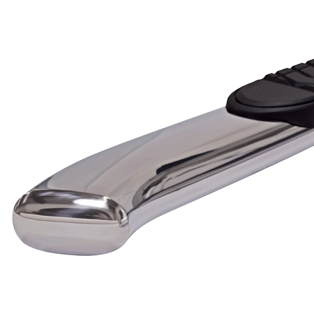 TrailFX 5 Inch Oval Bent Pol Stainless Steel Rocker Panel Mount A7072S - Side View