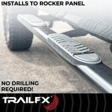Load image into Gallery viewer, TrailFX 5 Inch Oval Bent Powder Coated Black Steel Rocker Panel Mount A7063B - Additional View 5