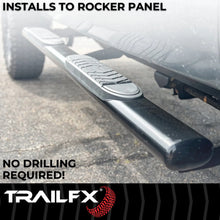 Load image into Gallery viewer, TrailFX 5 Inch Oval Bent Powder Coated Black Steel Rocker Panel Mount A7064B - Additional View 5