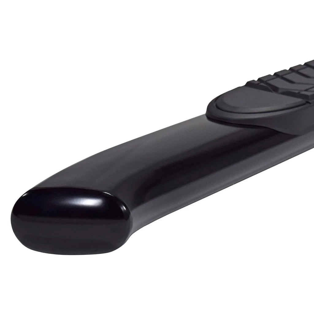 TrailFX 5 Inch Oval Bent Powder Coated Black Steel Rocker Panel Mount A7072B - Main Product View