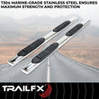 Load image into Gallery viewer, TrailFX 5 Inch Oval Straight Pol Stainless Steel Frame Body Mount Bolts A7002S - Back View
