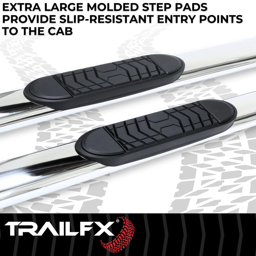 TrailFX 5 Inch Oval Straight Pol Stainless Steel Rocker Panel Mount A7036S - Additional View 5