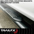 Load image into Gallery viewer, TrailFX 5 Inch Oval Straight Powder Coated Black Steel Frame Body Mount Bolts A7002B - Back View