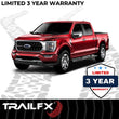 Load image into Gallery viewer, TrailFX 5 Inch Oval Straight Powder Coated Black Steel Rocker Panel Mount A7013B - Side View