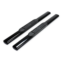 Load image into Gallery viewer, TrailFX 5 Inch Oval Straight Powder Coated Black Steel Rocker Panel Mount A7054B - Main Product View