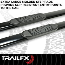 Load image into Gallery viewer, TrailFX 5 Inch Oval Straight Powder Coated Black Steel Rocker Panel Mount A7054B - Additional View 6