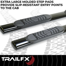 Load image into Gallery viewer, TrailFX 5 Inch Oval Straight Powder Coated Black Steel Rocker Panel Mount A7055B - Additional View 5
