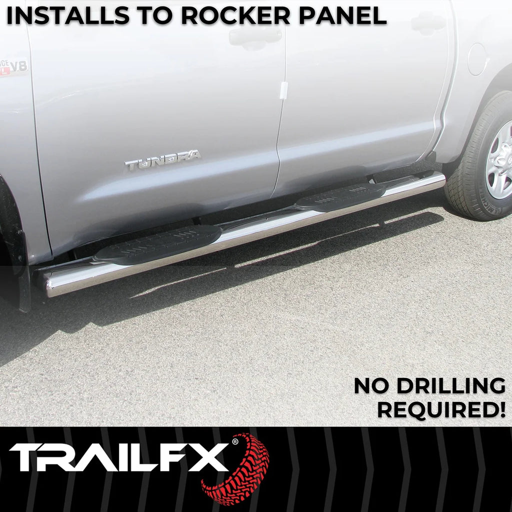 TrailFX 6 Inch Oval Straight Pol Stainless Steel Rocker Panel Mount A8221S - Additional View 5