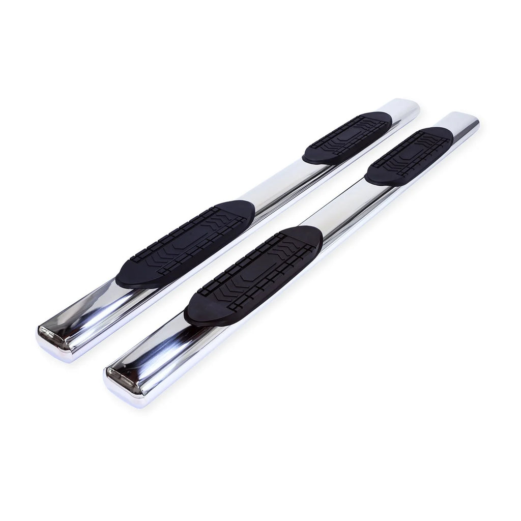 TrailFX 6 Inch Oval Straight Pol Stainless Steel Rocker Panel Mount A8243S - Main Product View