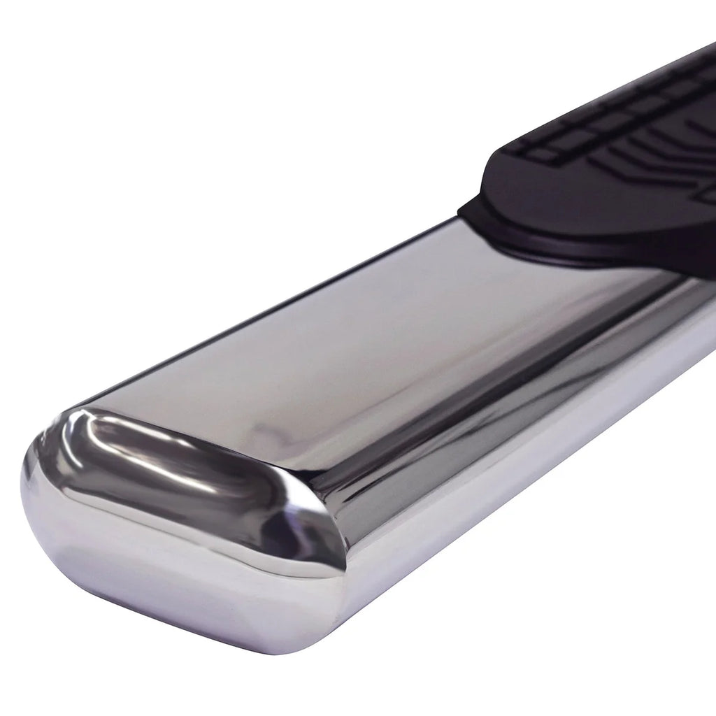TrailFX 6 Inch Oval Straight Pol Stainless Steel Rocker Panel Mount A8245S - Main Product View
