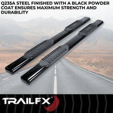 Load image into Gallery viewer, TrailFX 6 Inch Oval Straight Powder Coated Black Steel Rocker Panel A8223B - Back View