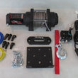 Load image into Gallery viewer, TrailFX ATV/UTV Mount 250A Elect 3500 Lb Cap 3/16x50 Ft Synth Rope Alum Hawse Fairlead WS35B - Back View