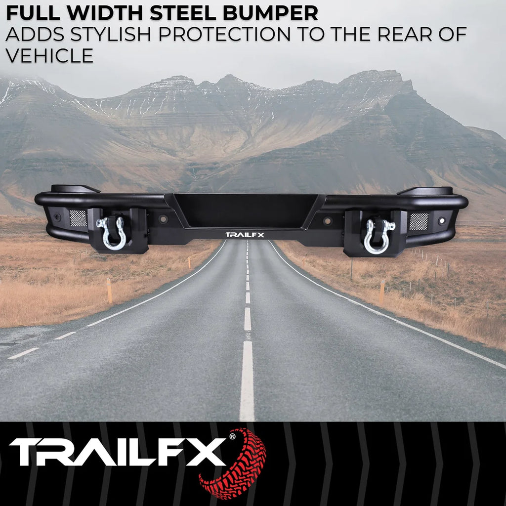 TrailFX Accommodates TrailFX 3 Inch Flush Mount LED Cube Lights Sold Separately BR004T - Rear View