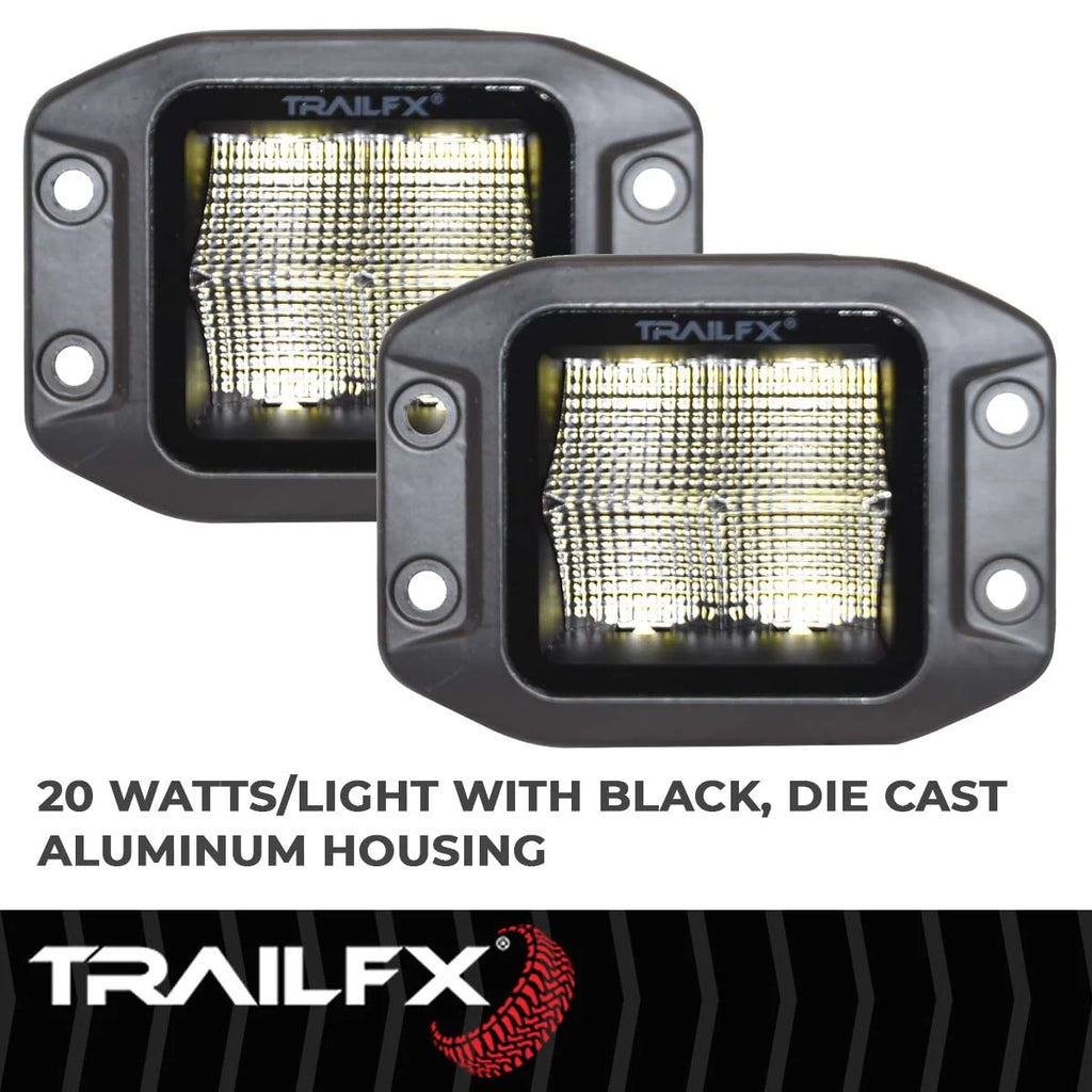 TrailFX Black Die-Cast Aluminum Housing 2X2CFFMBPR - Installation View