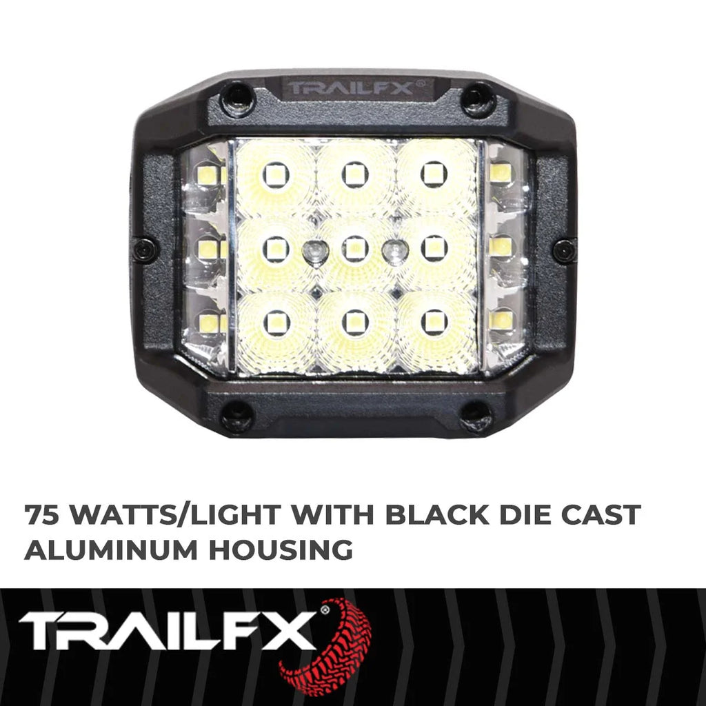 TrailFX Black Die-Cast Aluminum Housing PODSIDEF - Side View