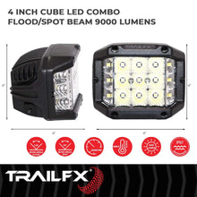Load image into Gallery viewer, TrailFX Black Die-Cast Aluminum Housing PODSIDEFPR - Side View