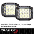 Load image into Gallery viewer, TrailFX Black Die-Cast Aluminum Housing PODSIDEFPR - Side View