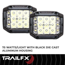 Load image into Gallery viewer, TrailFX Black Die-Cast Aluminum Housing PODSIDEFPR - Side View