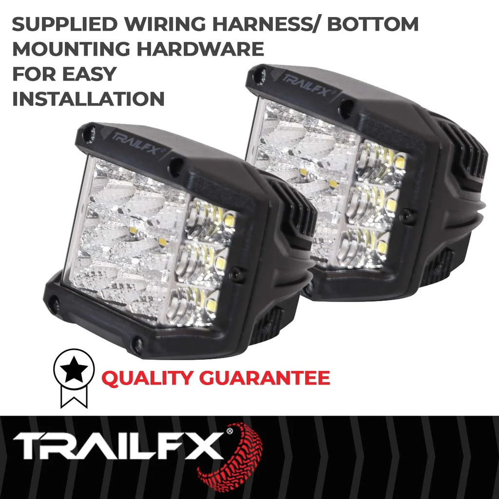 TrailFX Black Die-Cast Aluminum Housing PODSIDEFPR - Side View