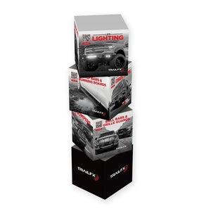 TrailFX Corrugated Plastic Stacked Cube Floor Display TFXCUBES - Main Product View