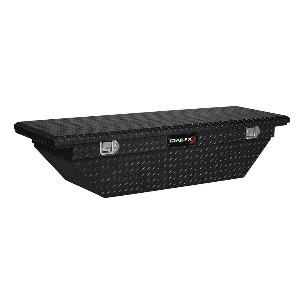 TrailFX Crsovr Angled Sgl Lid Dia Tread Gloss Black Alum 60x19.25x13.5 W/Tray 120602 - Package Contents
