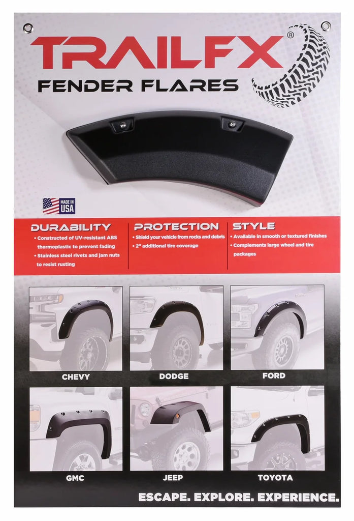 TrailFX Fender Flare Display with Sample TFXFFDISP - Main Product View