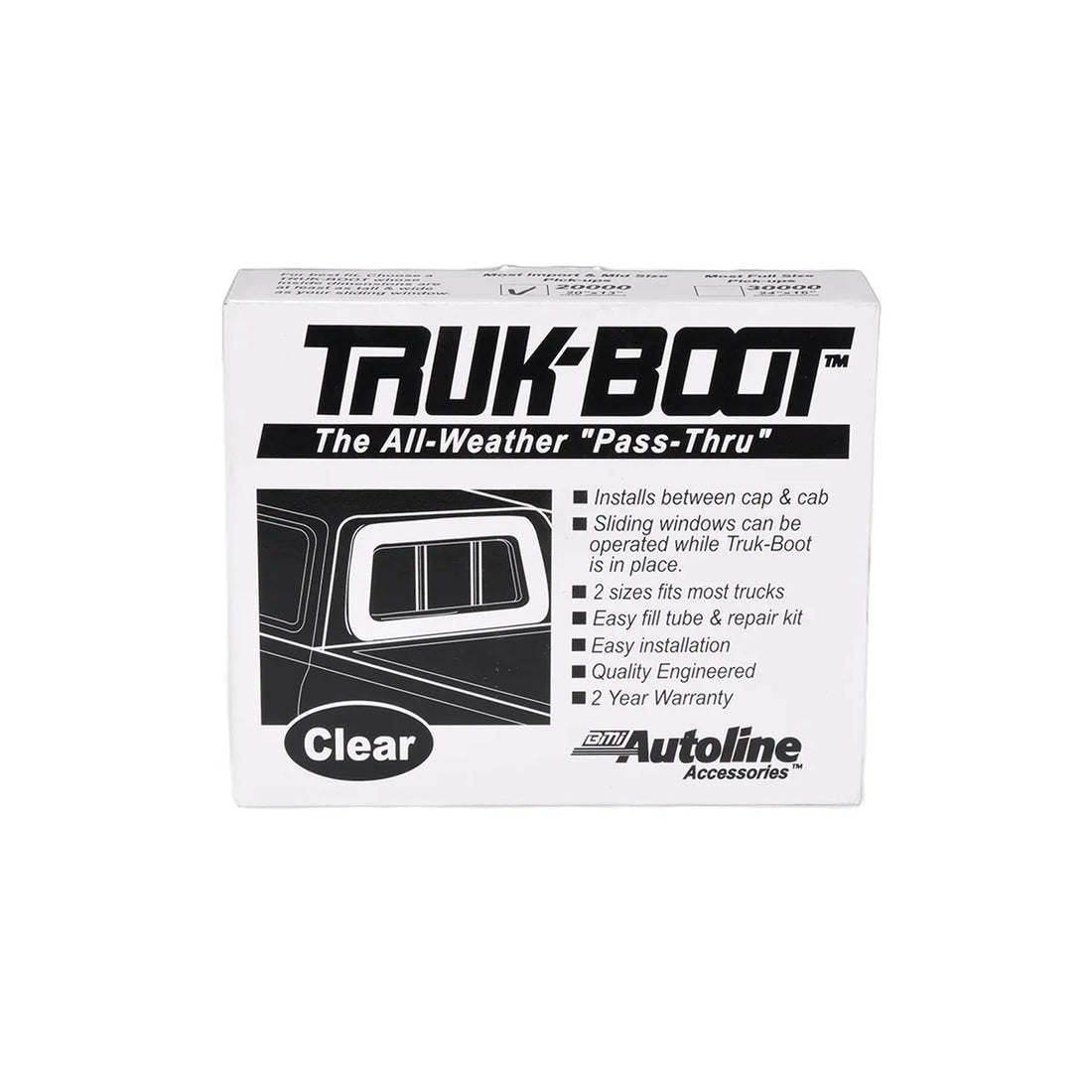 TrailFX Fills Truck Cab To Camper Gaps Up To 3 Inches 20 X 13 Inch Inflatable PVC Clear 20000 - Back View