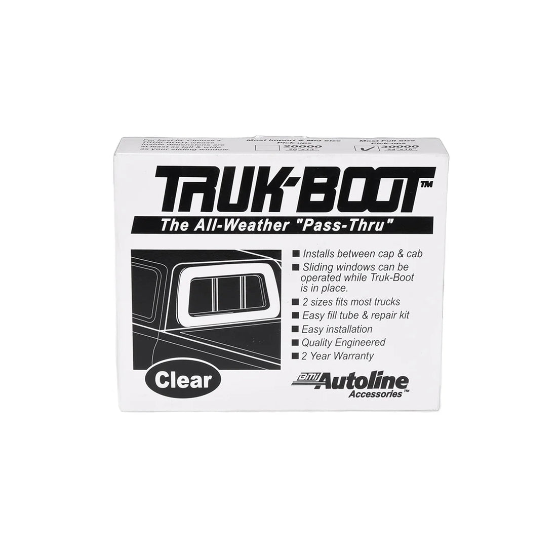 TrailFX Fills Truck Cab To Camper Gaps Up To 3 Inches 24 X 16 Inch Inflatable PVC Clear 30000 - Back View