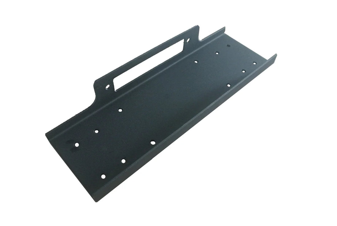 TrailFX For Winches Upd To 12000 Pounds Flat Fixed Mount Textured Powder Coated Black WA017 - Installation View