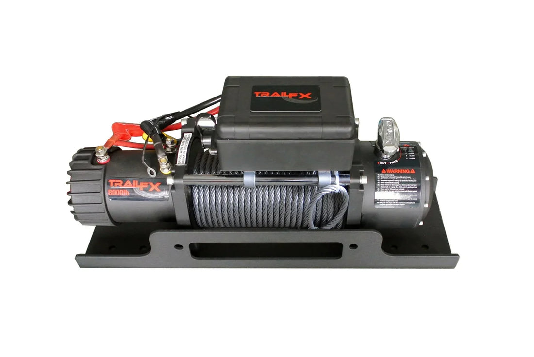 TrailFX For Winches Upd To 12000 Pounds Flat Fixed Mount Textured Powder Coated Black WA017 - Additional View 6