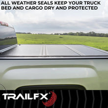 Load image into Gallery viewer, TrailFX Hard Tri Fold Low Profile Lockable Using Tailgate Handle Lock Fiber Reinforced TFX1521 - Back View