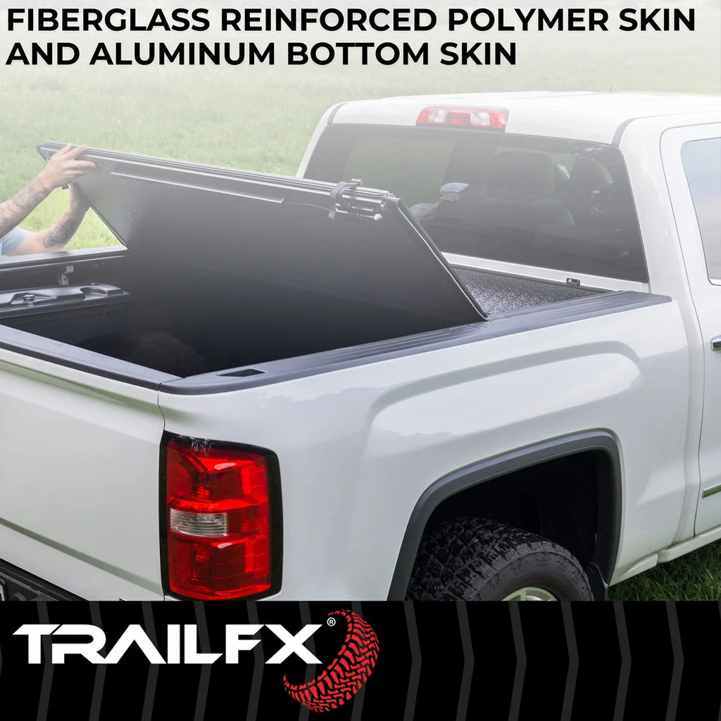 TrailFX Hard Tri Fold Low Profile Lockable Using Tailgate Handle Lock Fiber Reinforced TFX1521 - Additional View 8