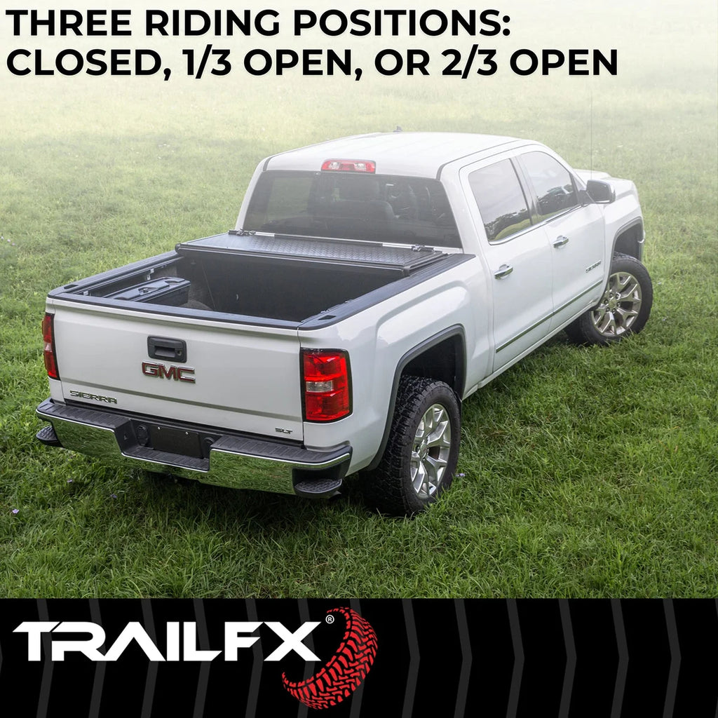 TrailFX Hard Tri Fold Low Profile Lockable Using Tailgate Handle Lock Fiber Reinforced TFX1527 - Additional View 7