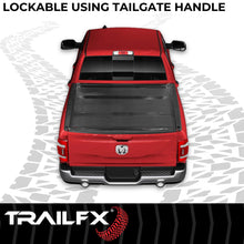Load image into Gallery viewer, TrailFX Hard Tri Fold Low Profile Lockable Using Tailgate Handle Lock Fiber Reinforced TFX2521 - Side View